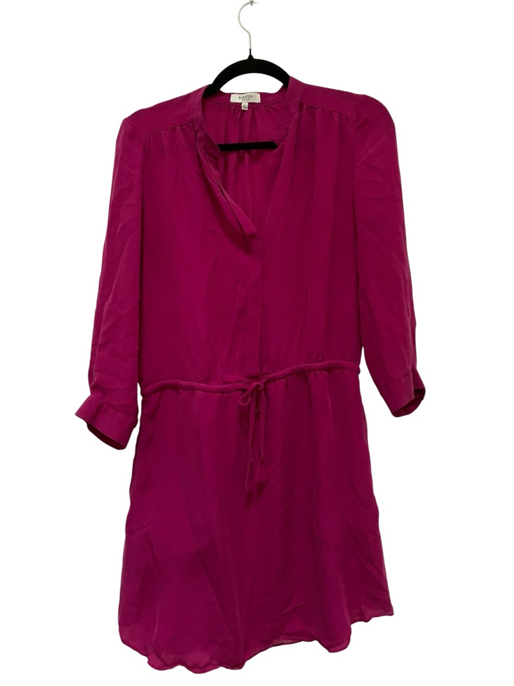 Babaton by Aritzia Bennett Silk Dress – Fuchsia/Magenta – Size Medium 💖